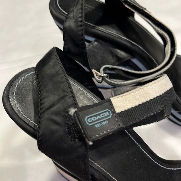 Coach Mylar Webbing Cut Out Wedge Sandals 9​ - Picture 6 of 7